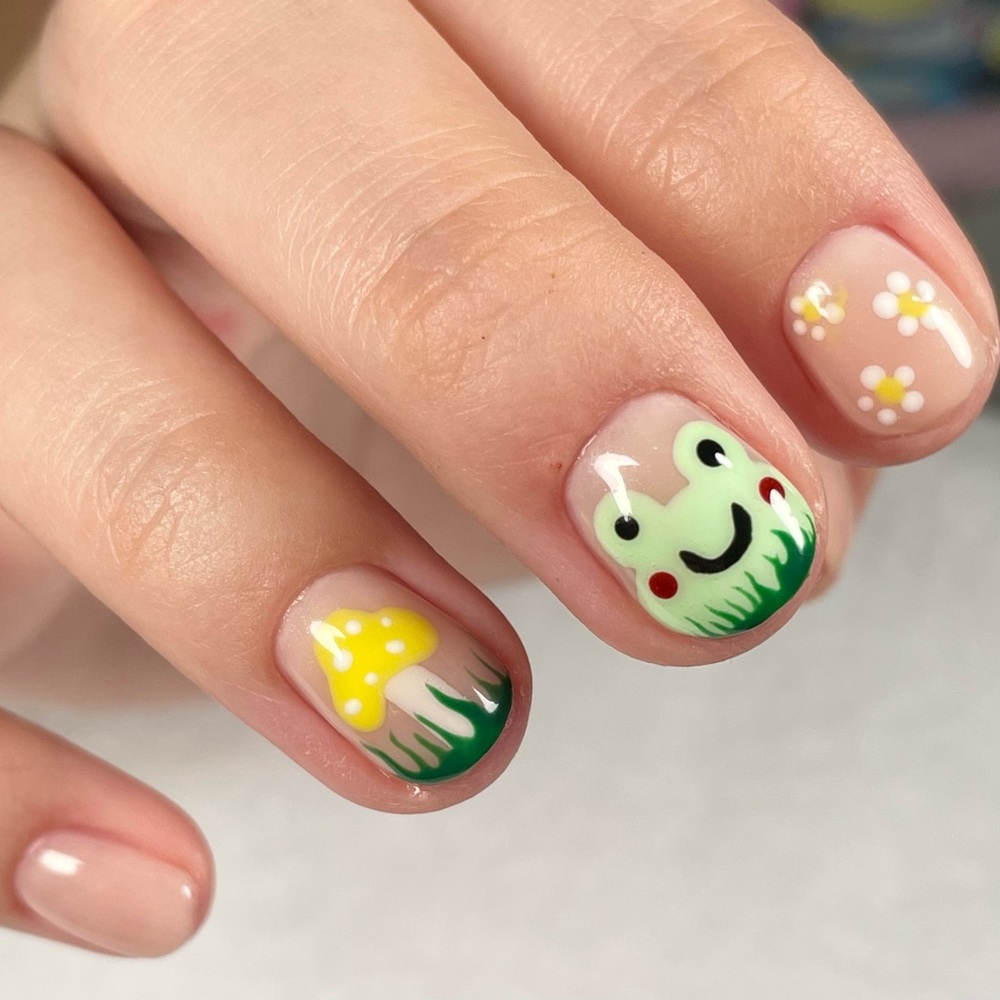Custom gel press-on nails made by artisan set - Picture 1 of 8